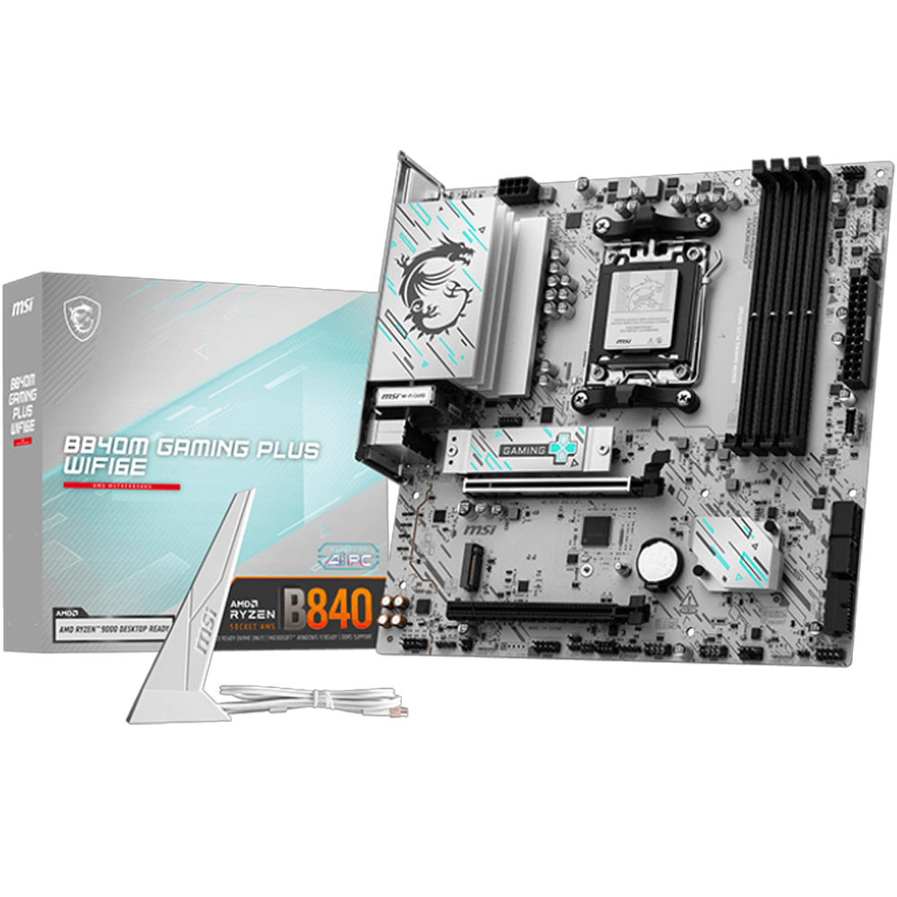 MSI PRO B840M GAMING PLUS WIFI6E DDR5 HDMI PCIE 5.0 AM5 mATX