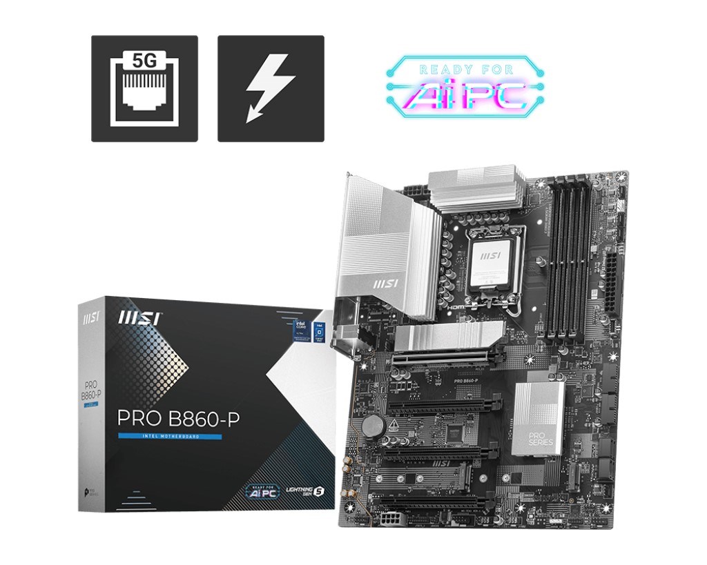 MSI PRO B860-P DDR5 HDMI-DP TYPEC PCIE 5.0 1851p ATX
