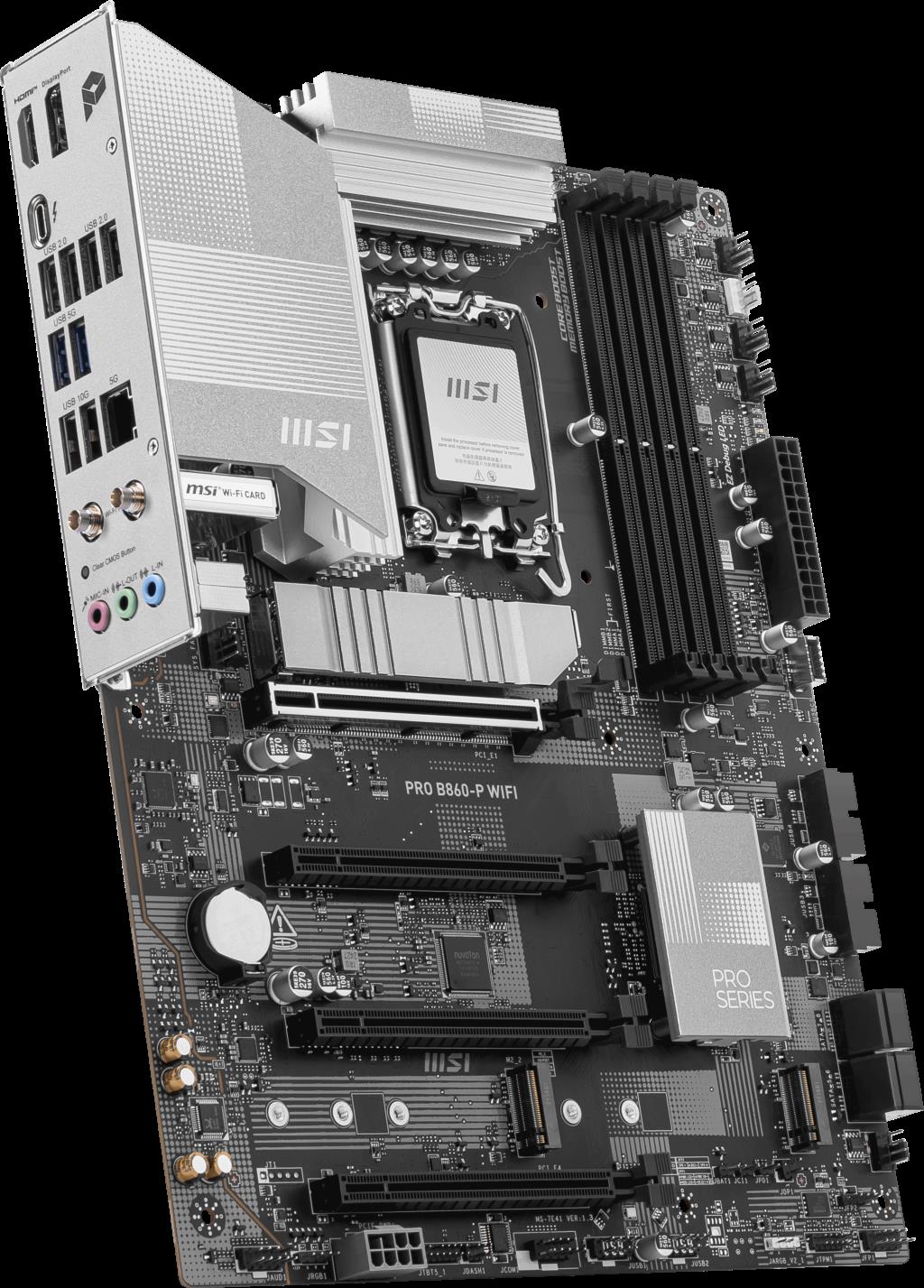 MSI PRO B860-P WIFI SOKET 1851 DDR5 8600MHZ(OC) 3xM.2 1x TB4 HDMI DISPLAY 5G LAN WIFI 7 ATX