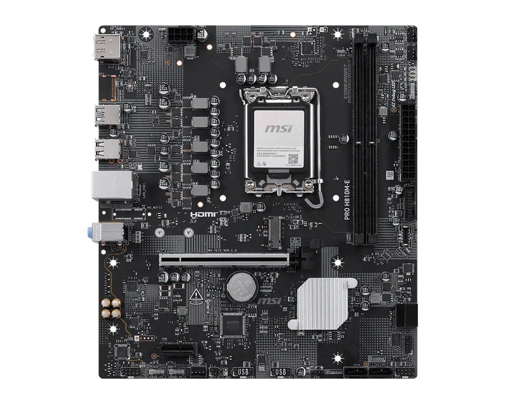 MSI PRO H810M-E DDR5 6400MHz (OC) M.2 mATX 1851P