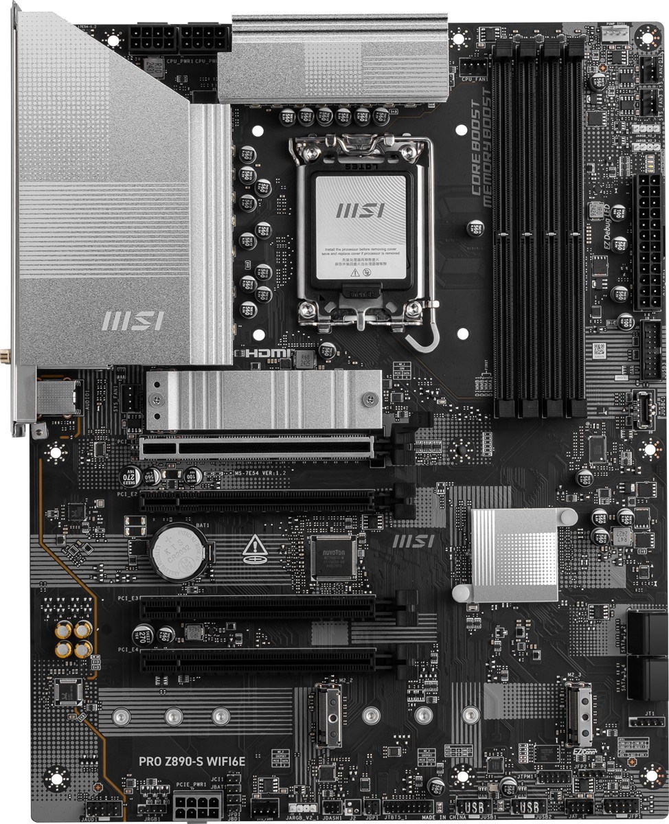 MSI PRO Z890-S WIFI6E DDR5 HDMI-DP TYPEC PCIE 5.0 1851p ATX