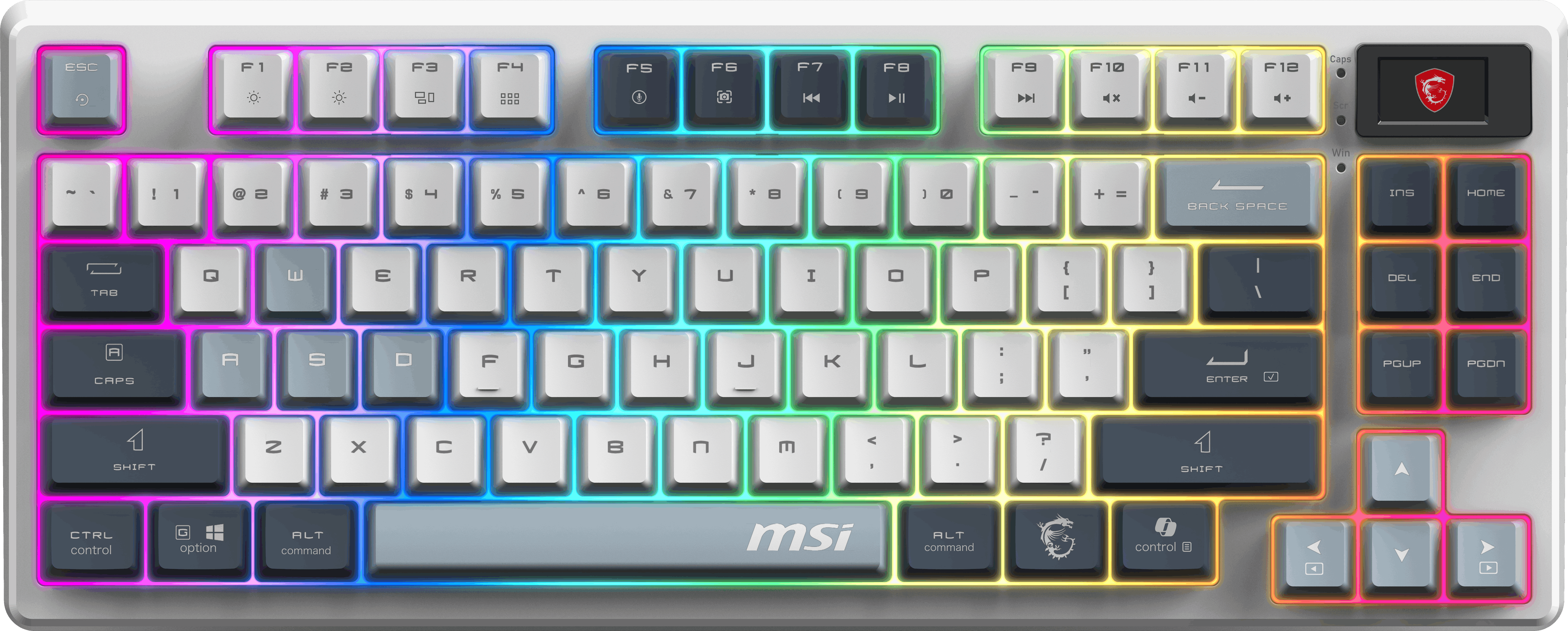 MSI Q TR GG Forge GK600 TKL Sky Switch Mekanik Beyaz Oyuncu Klavyesi
