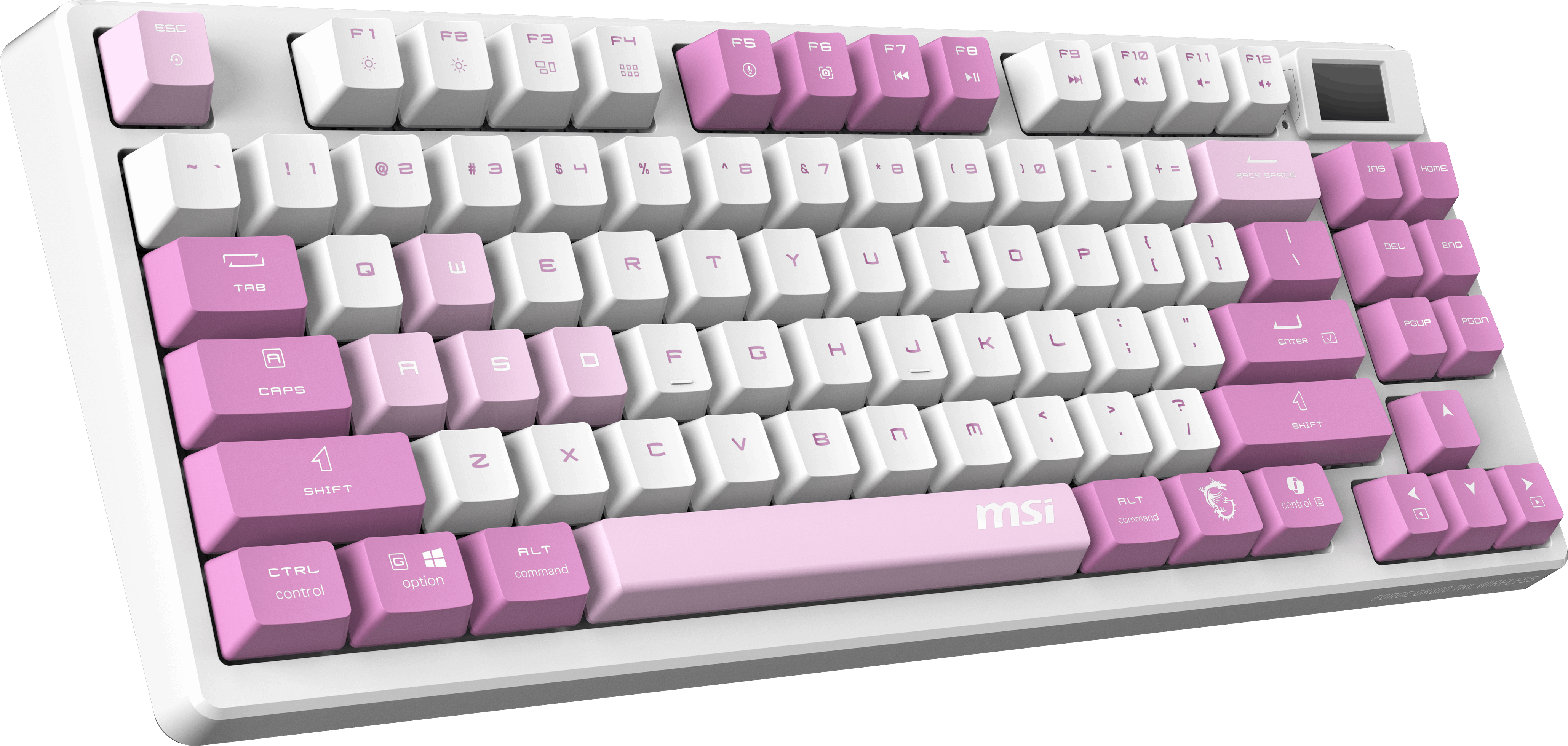 MSI Q TR GG Forge GK600 TKL Violet Switch Mekanik Beyaz/Mor Oyuncu Klavyesi
