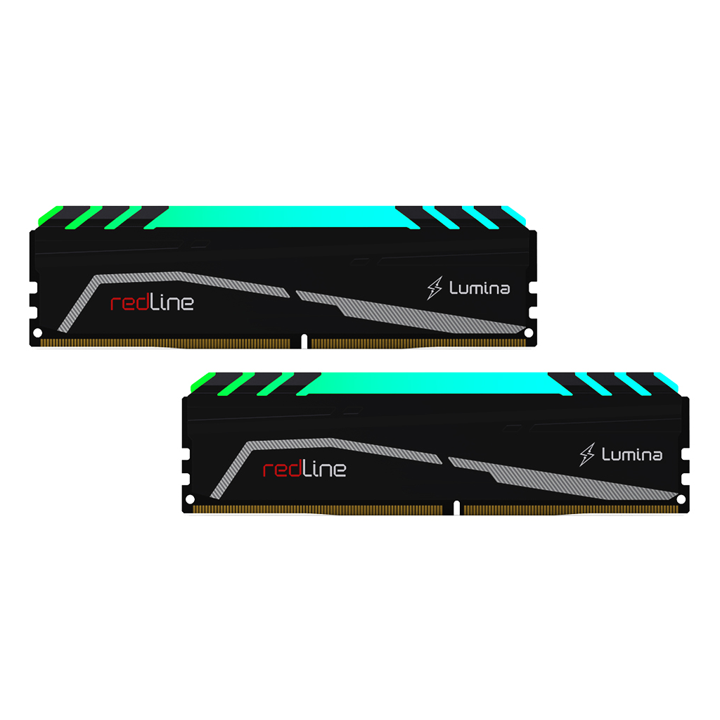 MUSHKIN redLine Lumina, MLA4C320GJJM8GX2, 2x8Gb Kit, 3200Mhz, DDR4, CL16, RGB, Desktop Gaming RAM (Soğutuculu)