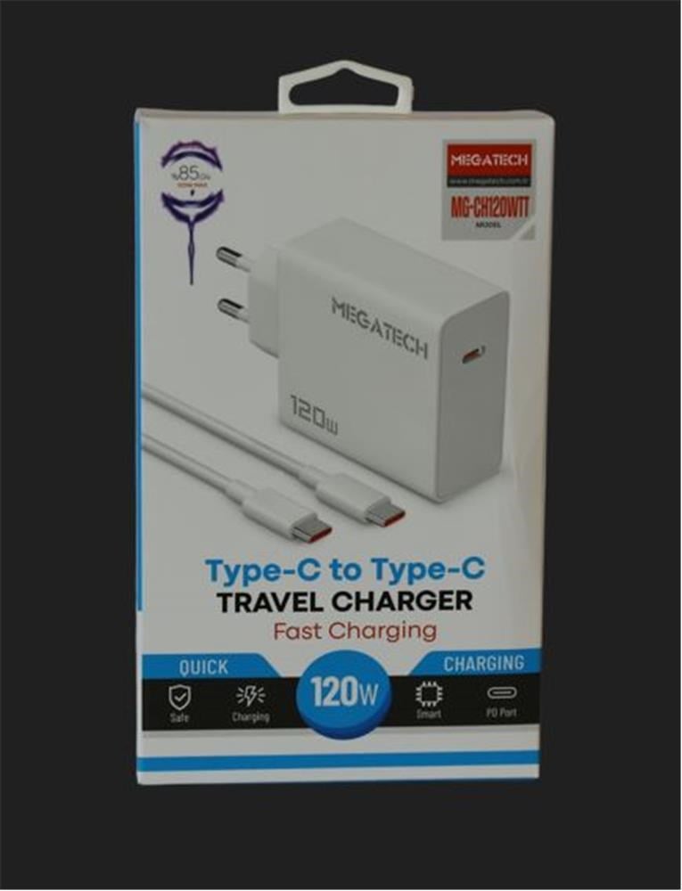 Megatech (MG-CH120WTT) 120W Type-C To Type-C Şarj Aleti