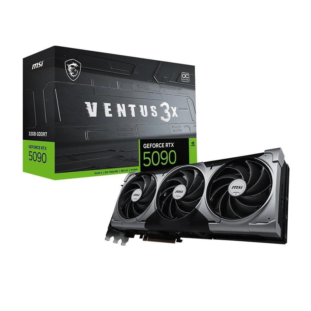 Msı GeForce RTX5090 32G VENTUS 3X OC 32GB GDDR7 512 Bit DLSS 4 Ekran Kartı