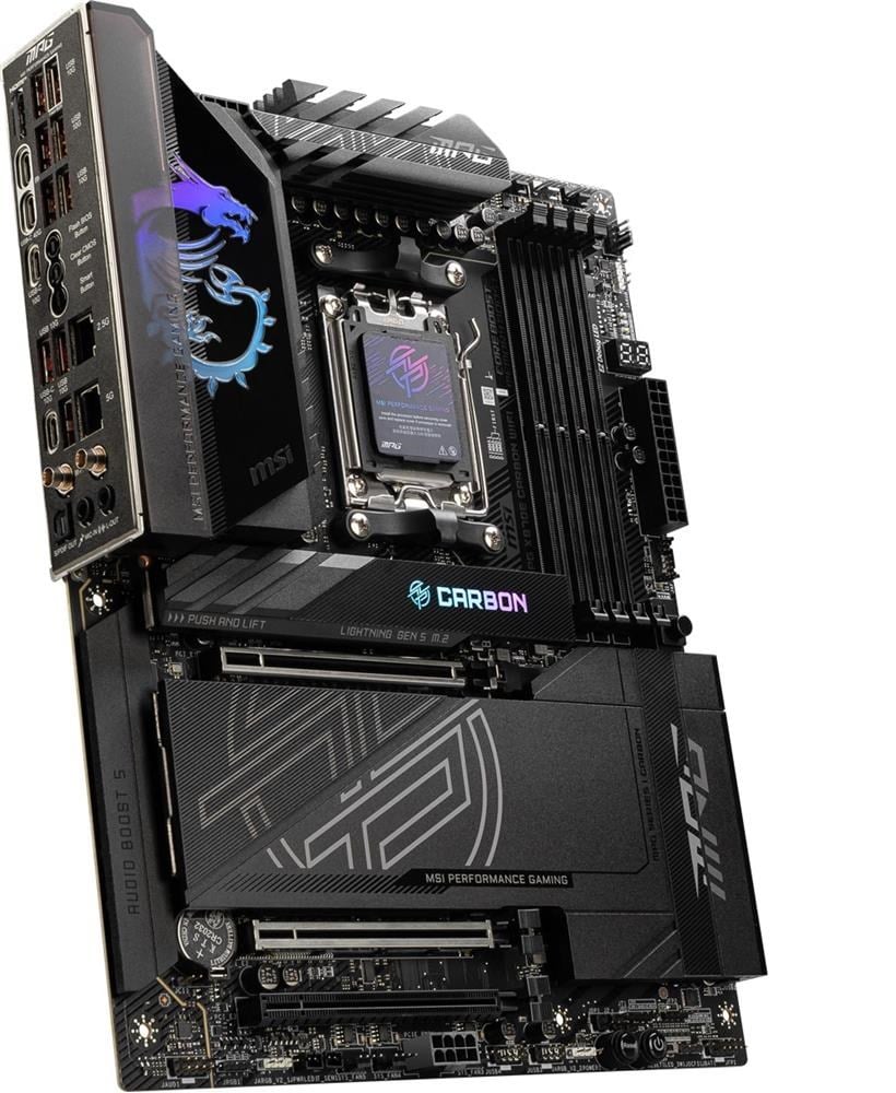 Msi MPG X870E CARBON WIFI AM5 DDR5 8400MHZ(OC) USB4 4X M.2 HDMI 5G 2.5G LAN WIFI 7 RGB ATX Anakart