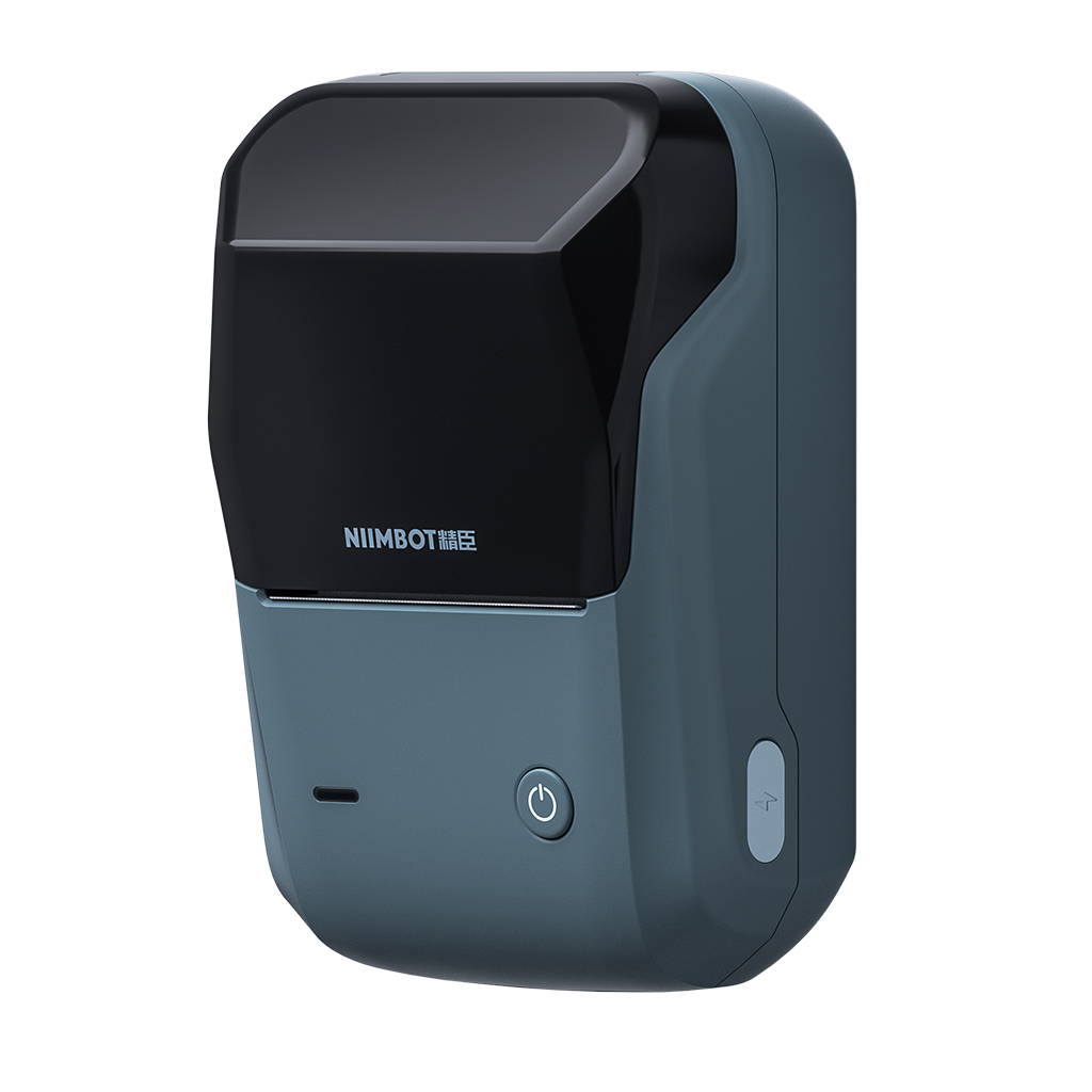 NIIMBOT B1, Taşınabilir, Mürekkepsiz, Termal Etiket Yazıcı (Bluetooth, USB) Uzay Mavisi
