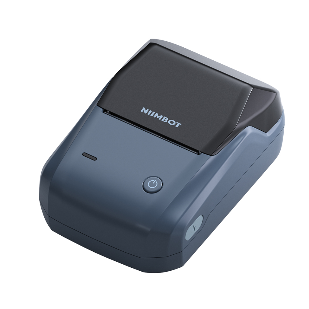 NIIMBOT B1, Taşınabilir, Mürekkepsiz, Termal Etiket Yazıcı (Bluetooth, USB) Uzay Mavisi