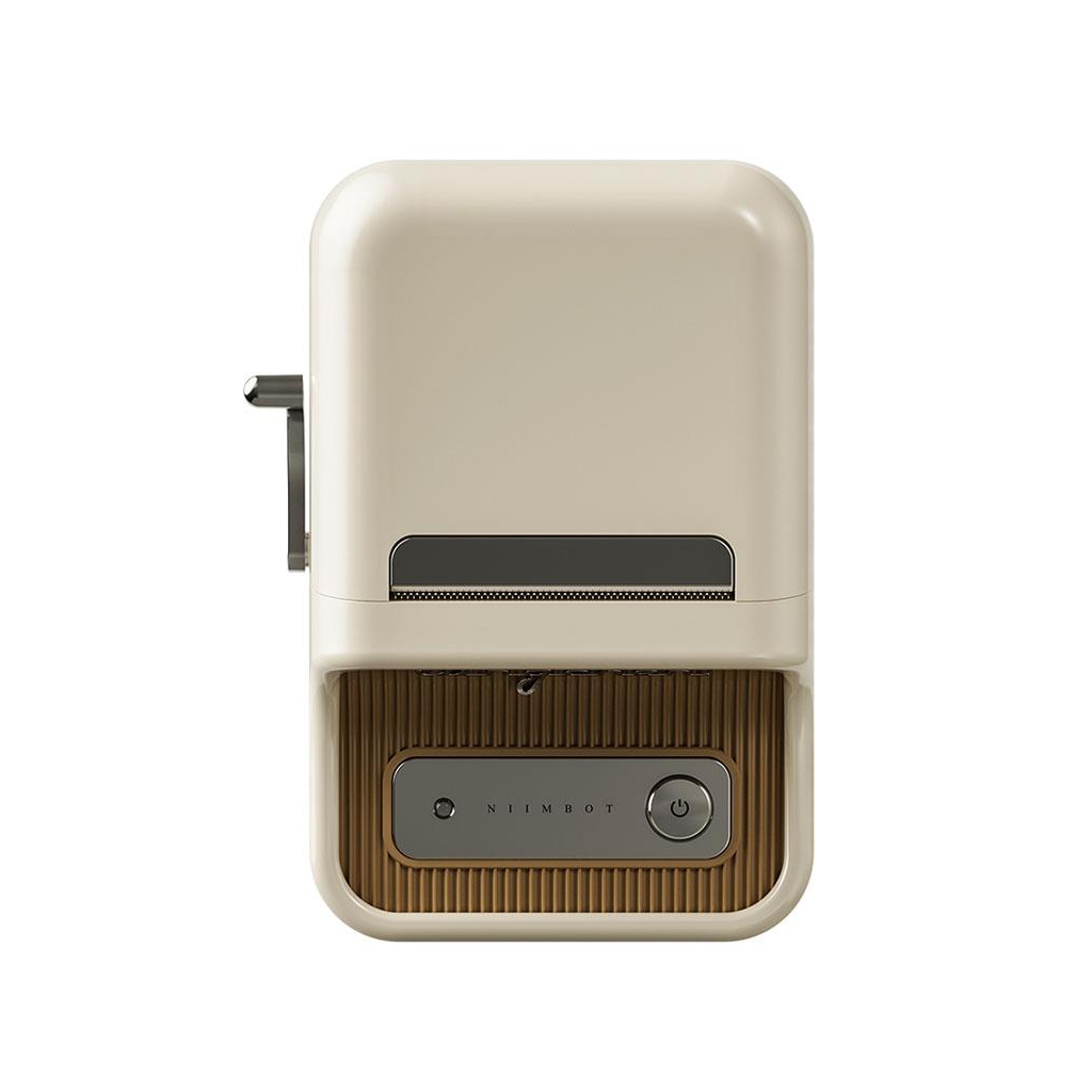 NIIMBOT B21S, Taşınabilir, Mürekkepsiz, Termal Etiket Yazıcı (Bluetooth, Type-C) Krem/Beyaz