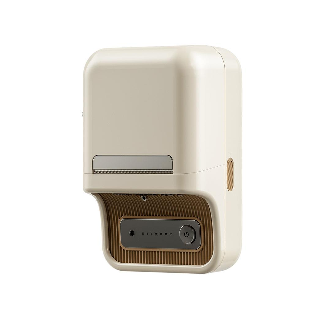 NIIMBOT B21S, Taşınabilir, Mürekkepsiz, Termal Etiket Yazıcı (Bluetooth, Type-C) Krem/Beyaz