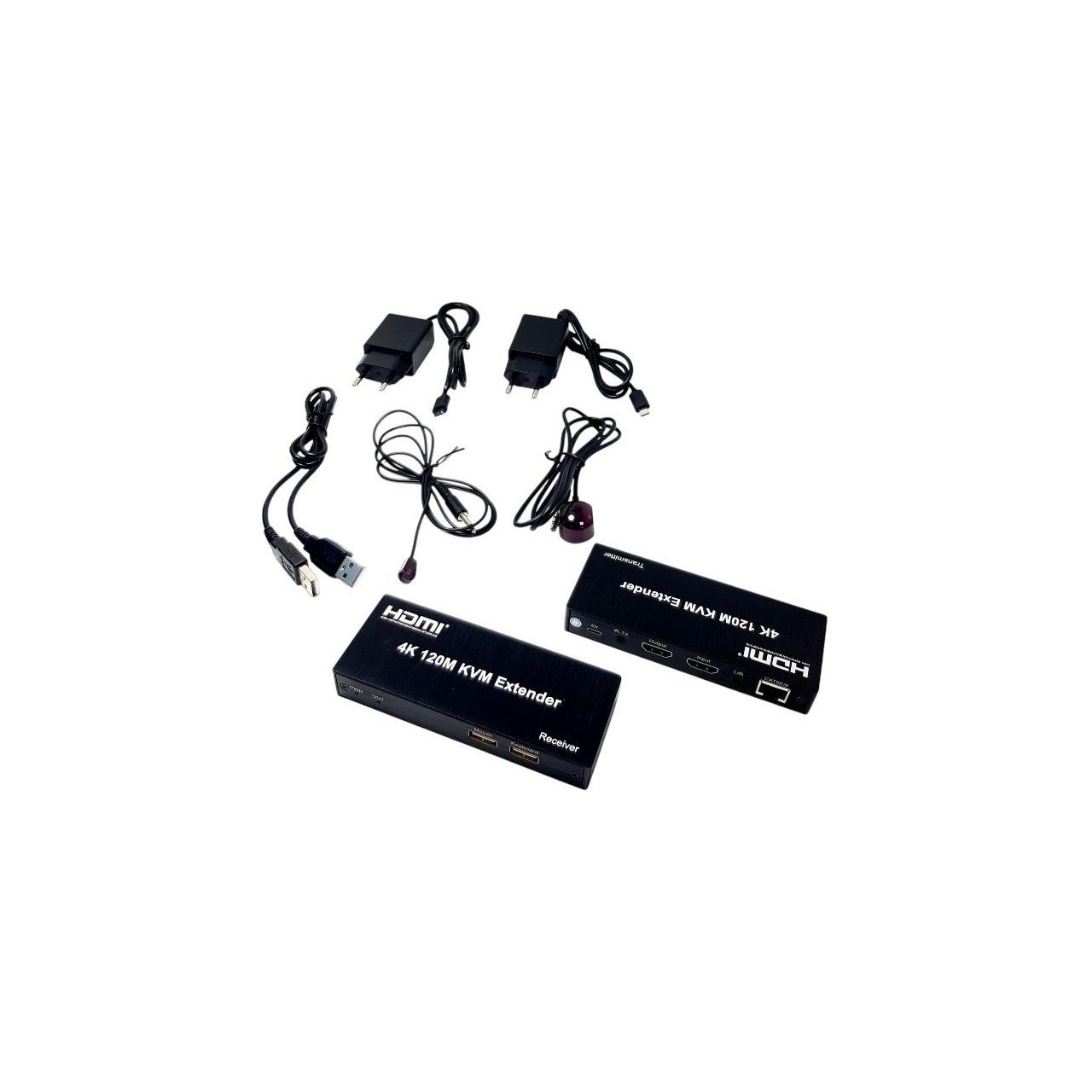 NOVACOM NVC-KVM4K120M CAT6 120MT (2Lİ) HDMI-USB-IR EXTENDER