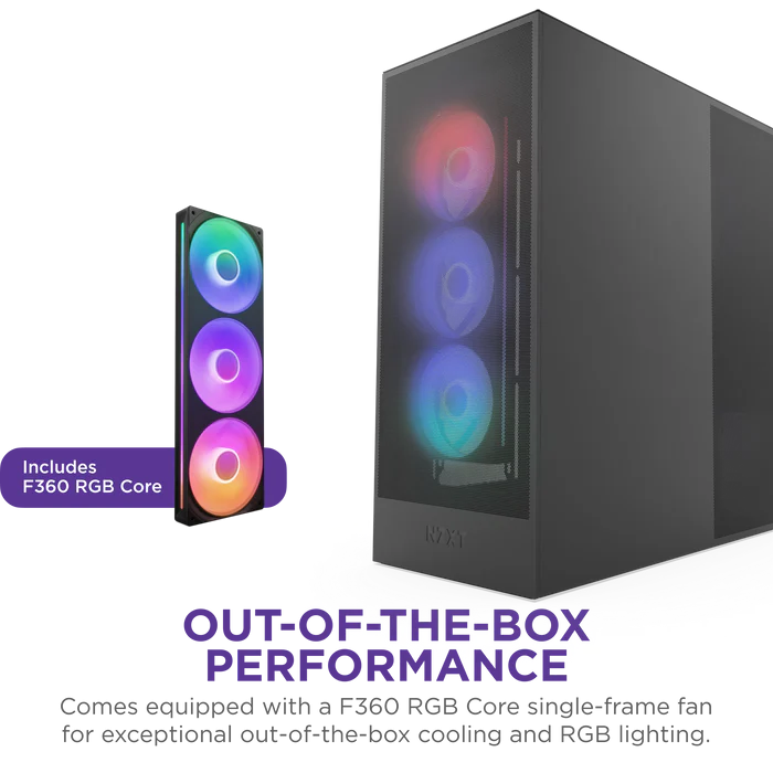 NZXT H7 FLOW 2024 CM-H72FB-R1 RGB Gaming EATX PC Kasası