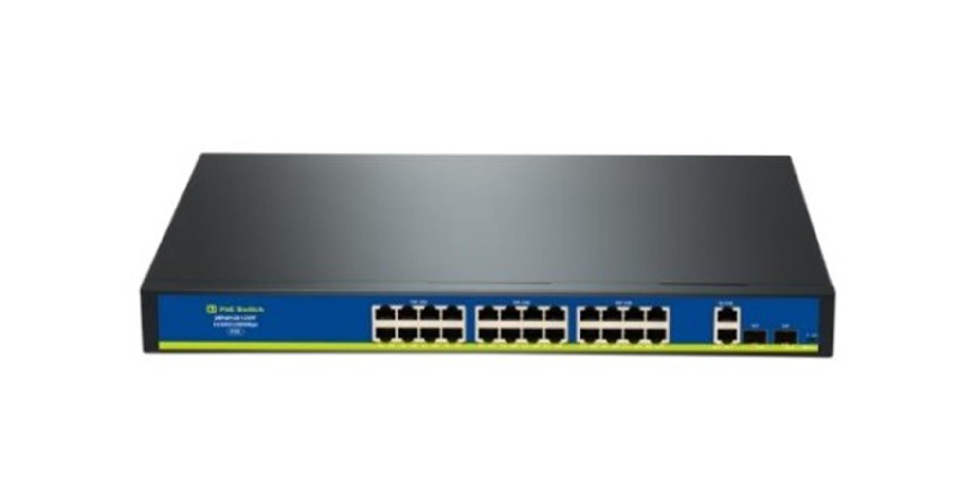 Nova HIF2422GBL-C 16 Port Poe+ 10-100 Mbps 2 Port 10-100-1000 Mbps 2 SFP Switch