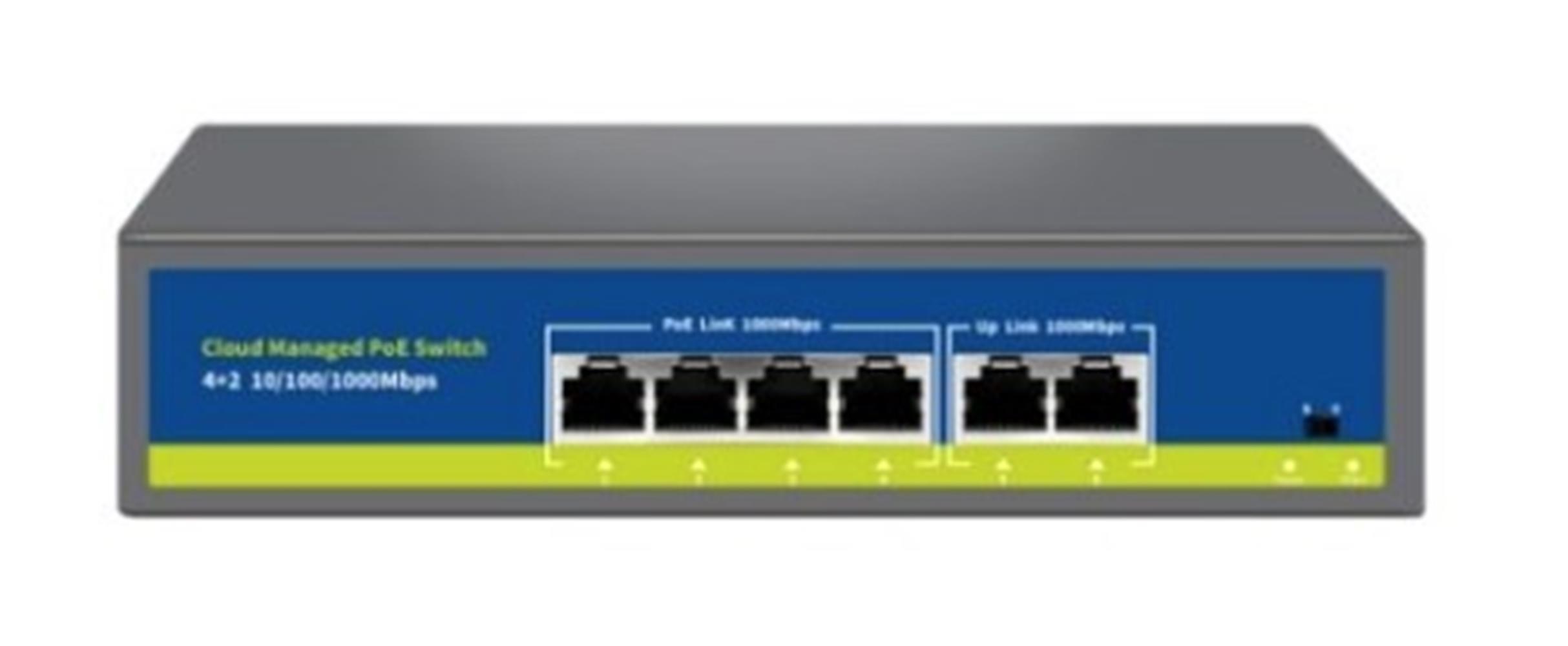 Nova NVC-S21-4GP2G 4 Port 2 Uplink Full Gigabit Cloud Poe Switch