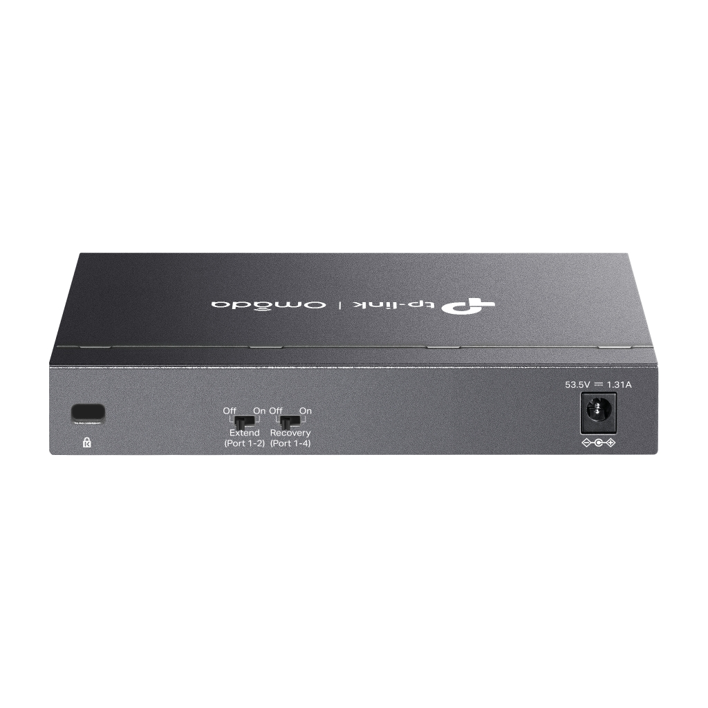 OMADA DS106GPP, 6 Port Gigabit, 3 Port Gigabit PoE+, 64W, 1 Port Gigabit PoE++, Yönetilemez, Metal Kasa Masaüstü Sessiz Switch