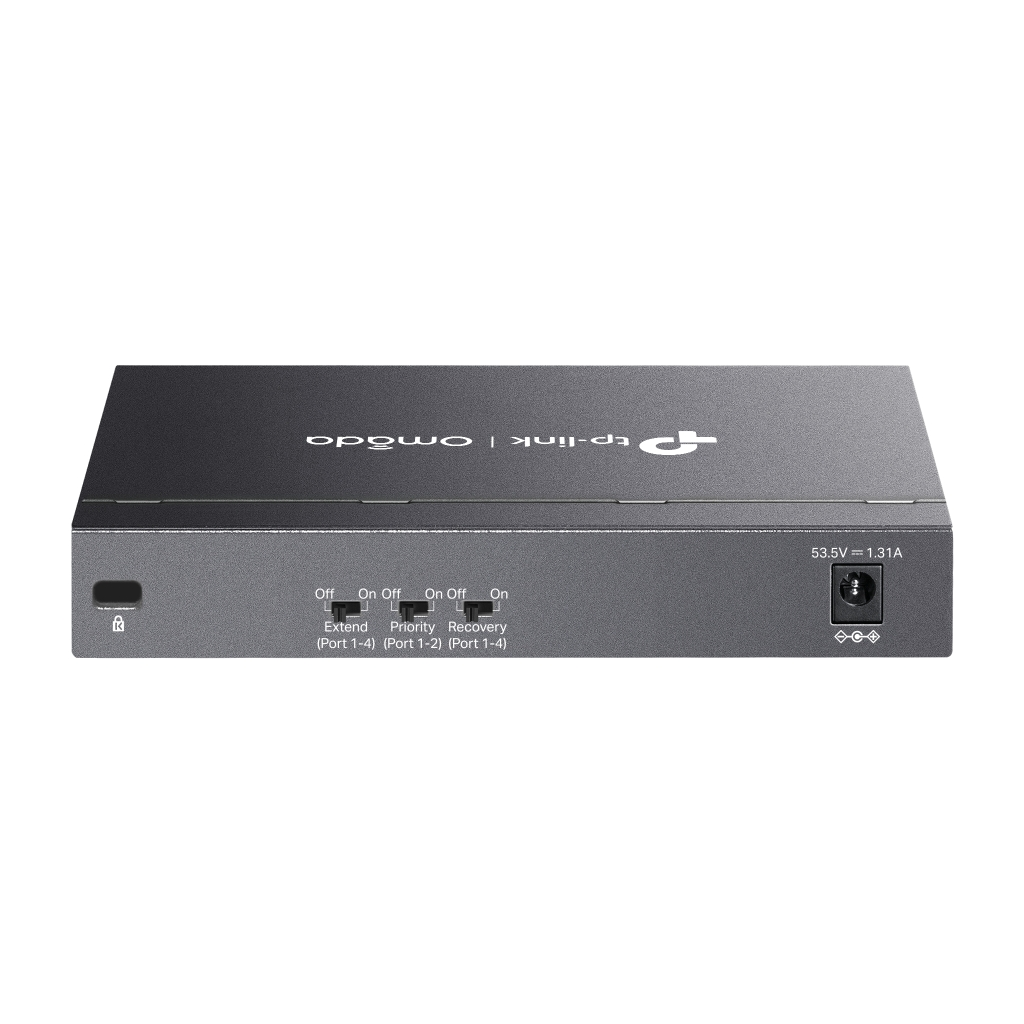 OMADA DS106P, 6 Port Megabit,  4 Port Megabit PoE+, 67W, Yönetilemez, Masaüstü Metal Kasa Sessiz Switch