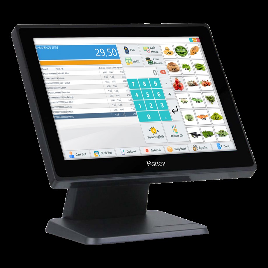 P-SHOP P505-8/128 15 İ5 8GB RAM/128GB SSD/1GB DOKUNMATİK POS SİYAH