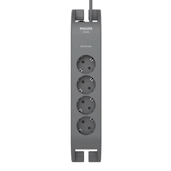 PHILIPS 4-lü SPN3140A/62 900 Joules Akım Koruma Prizi GRİ