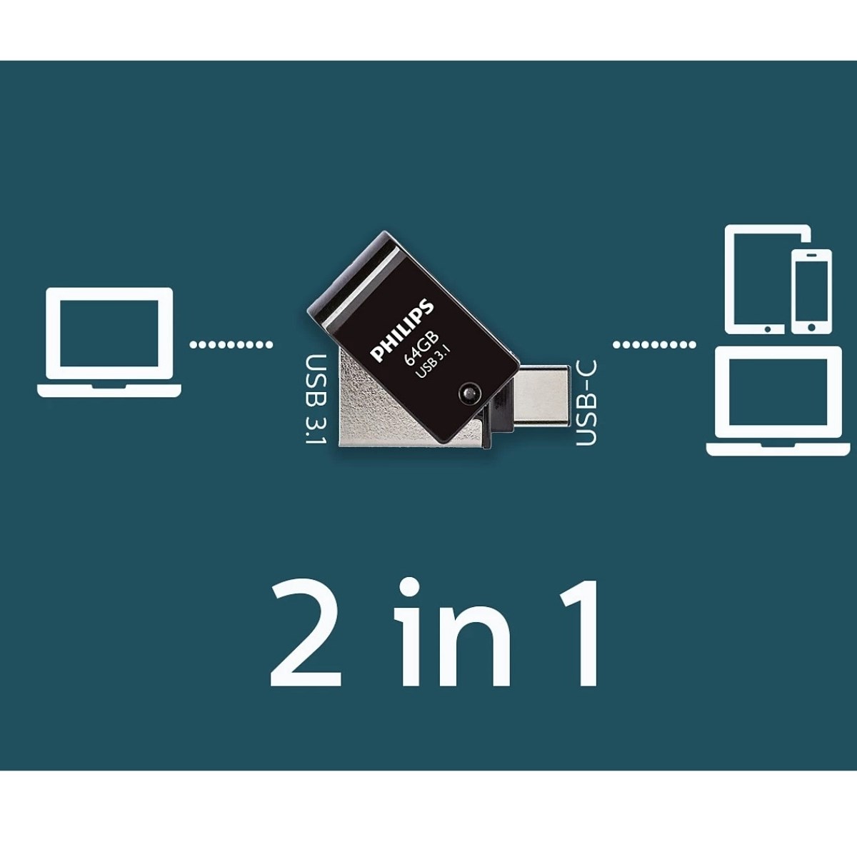PHILIPS 64GB USB3.1 TYPE-C 100/150 MB/S FM64DC152B