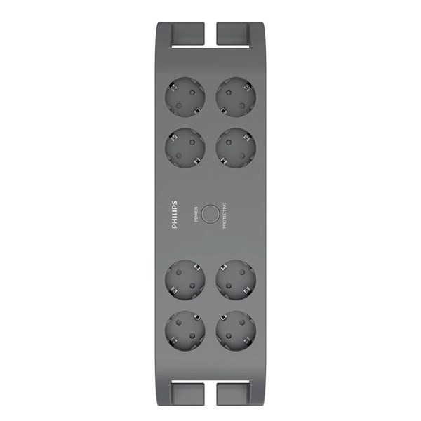 PHILIPS 8-li SPN3180A/62 900 Joules Akım Koruma Prizi Gri
