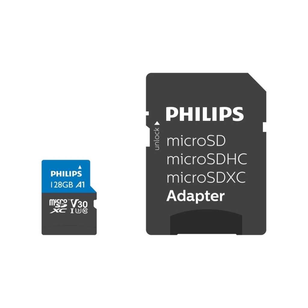 PHILIPS FM12MP65B, 128GB, SDXC, UHS-I, V30, Class10, MicroSD Kart Bellek (SD Adaptörlü)