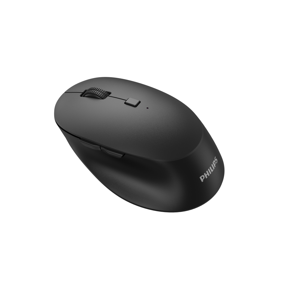 PHILIPS SPT6607B, Siyah, Türkçe Q, 2.4Ghz ve Bluetooth Kablosuz, Bilek Destekli, Multimedya Klavye Mouse Set