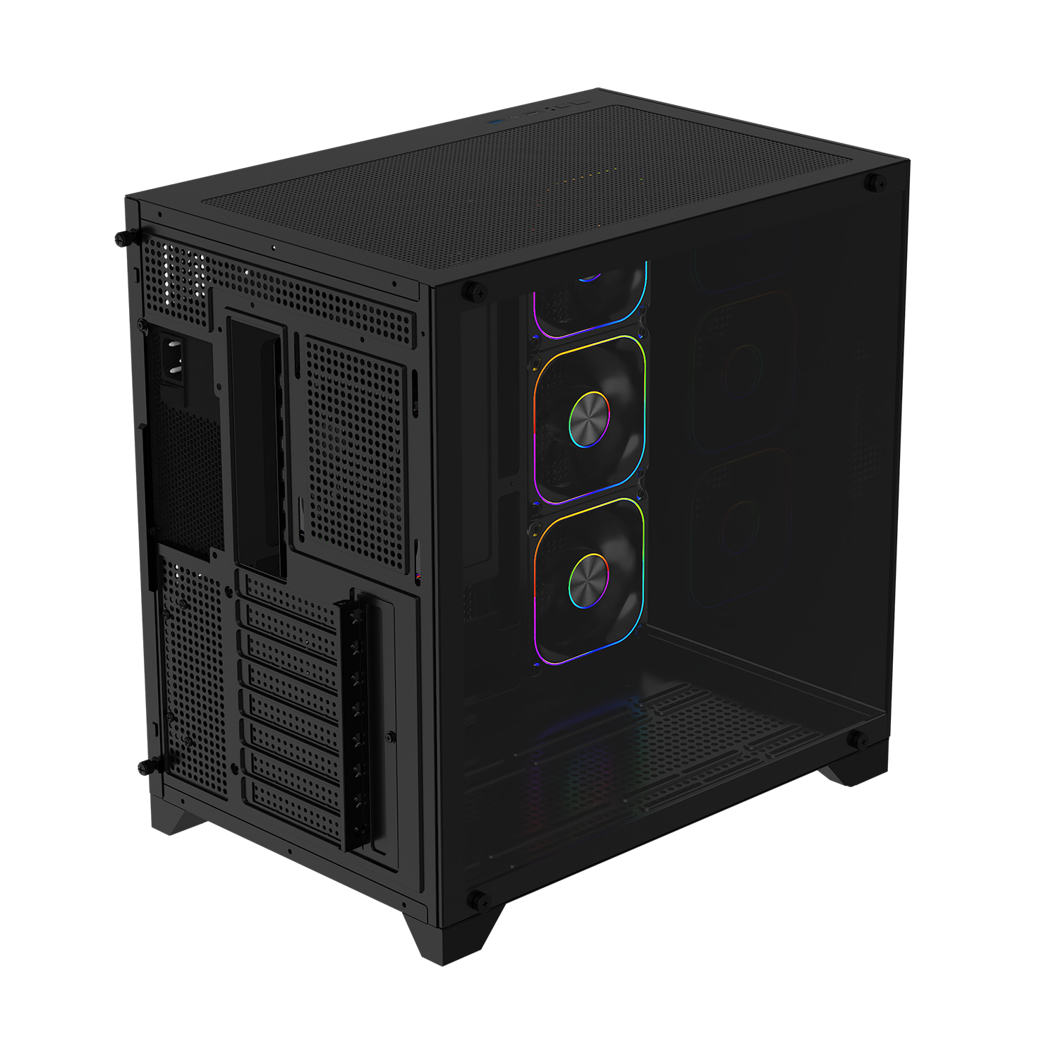 POWERBOOST 750W 80+ BRONZE PB-C9025B 4-ARGB Fanlı Gaming Mid-Tower PC Kasası