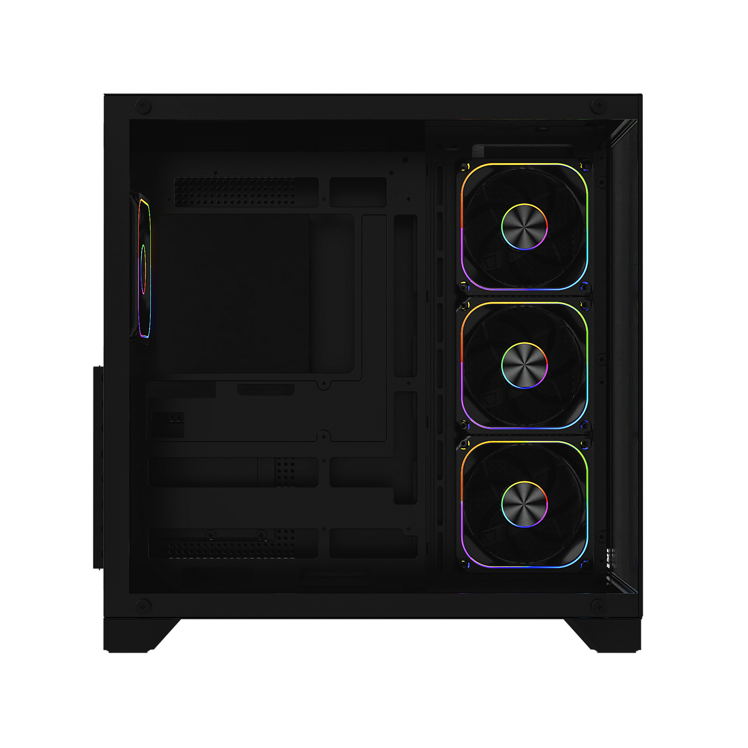 POWERBOOST 750W 80+ BRONZE PB-C9025B 4-ARGB Fanlı Gaming Mid-Tower PC Kasası