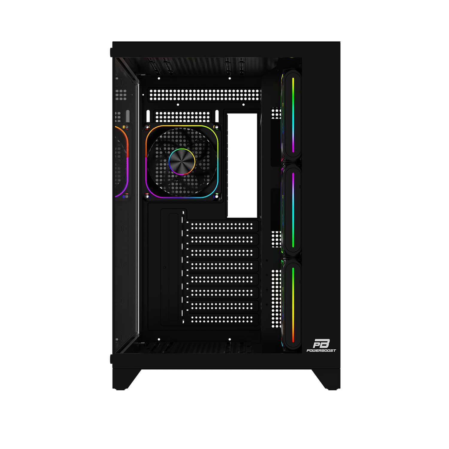 POWERBOOST 750W 80+ BRONZE PB-C9025B 4-ARGB Fanlı Gaming Mid-Tower PC Kasası