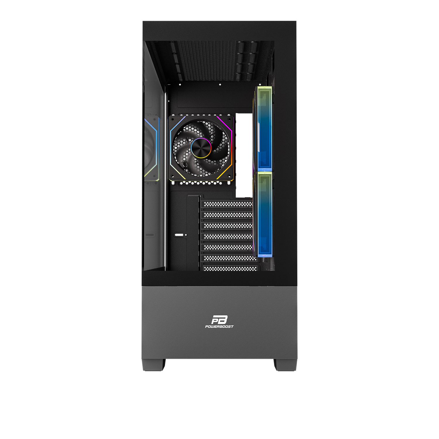 POWERBOOST 750W 80+ BRONZE PB-J9031B 3-ARGB Fanlı Gaming Mid-Tower PC Kasası
