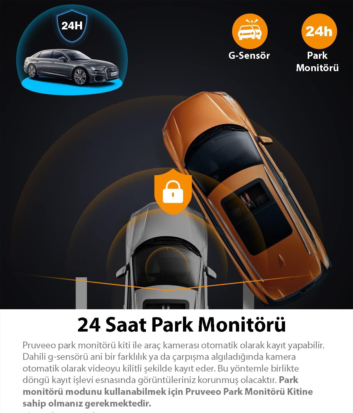 PRUVEEO D30 WI-FI 4K ARAC KAMERASI