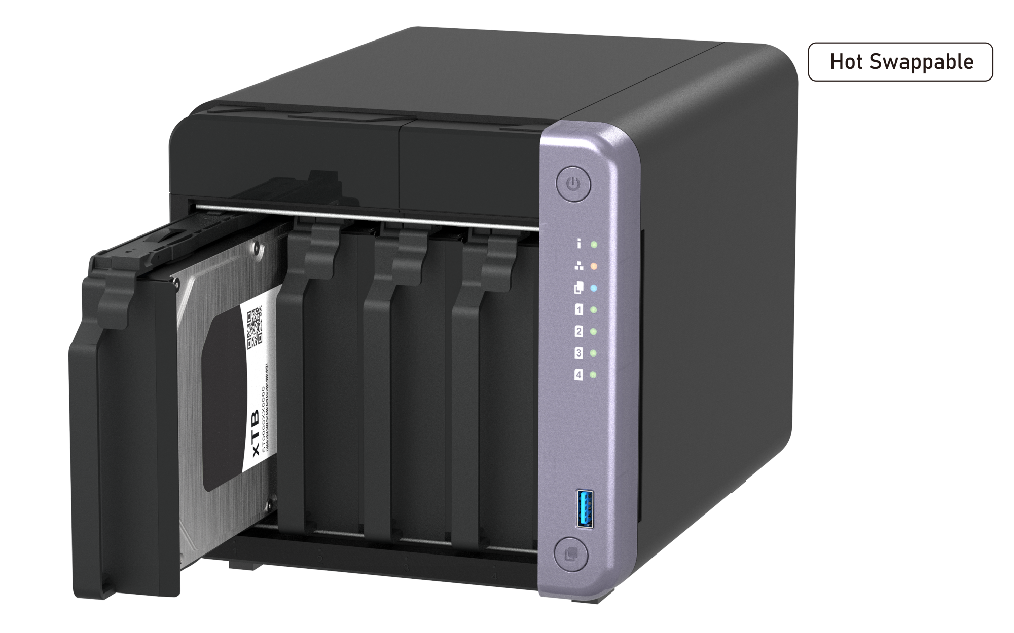 QNAP 4diskli Alpine AL524 QC-4GB RAM-10GbE SFP+ Nas Server TS-432X-4G
