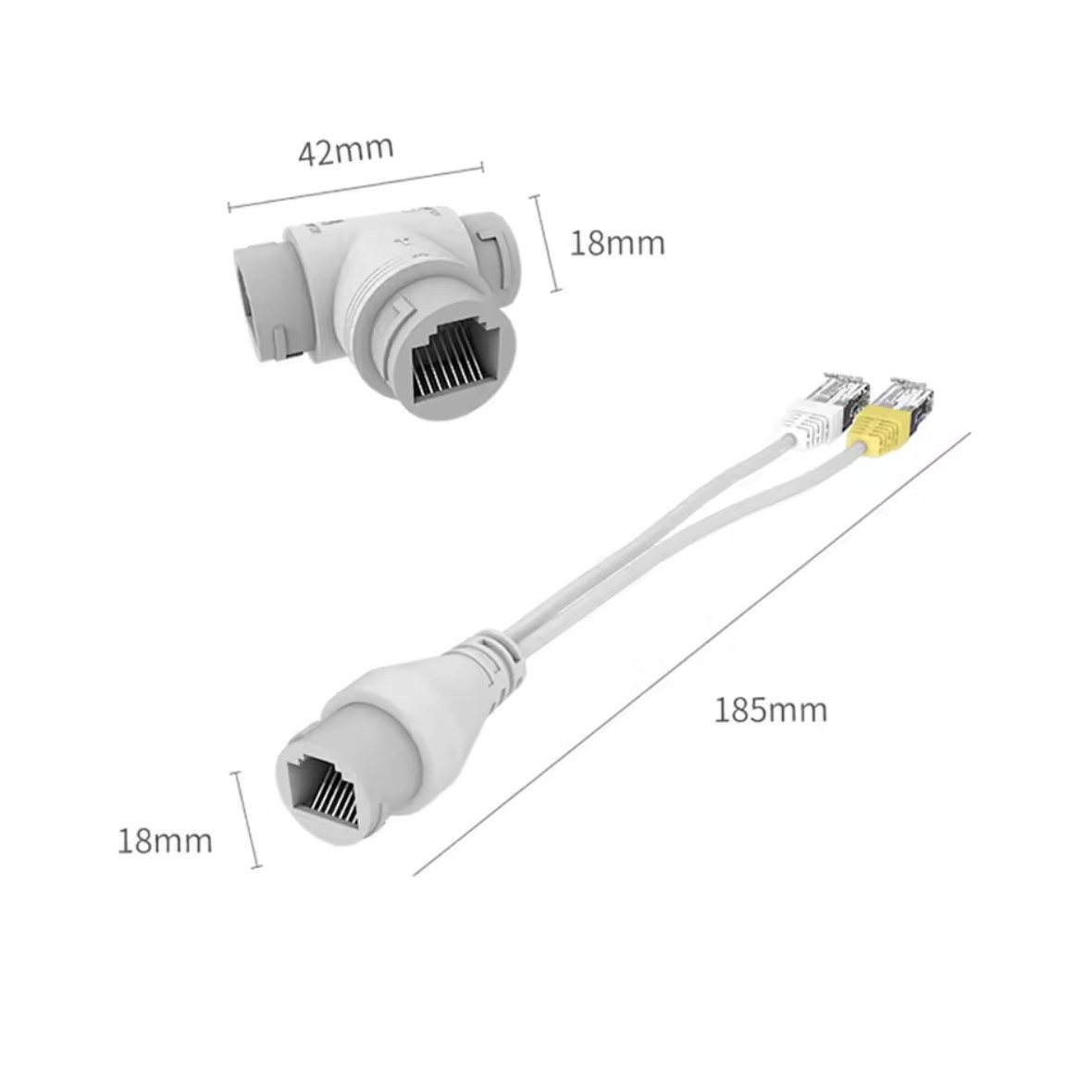 QPORT Q-SPLPOE1 2IN1 AG KONNEKTORU + 3 YOLLU POE SPLITTER