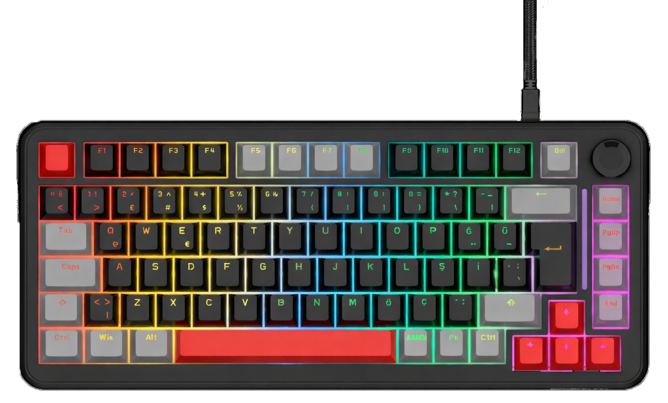 QUANTUM MECHACORE Kablolu USB Q Trk RGB Gaming Klavye