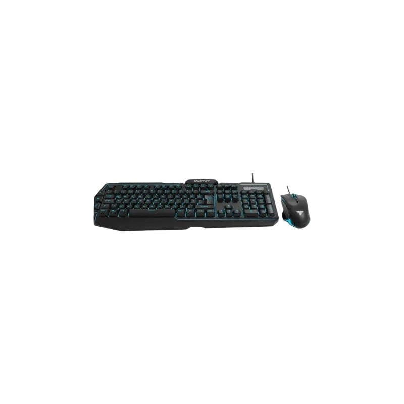 QUANTUM QG-Q6168 KABLOLU USB AYDINLATMALI SİYAH Q KLAVYE+MOUSE