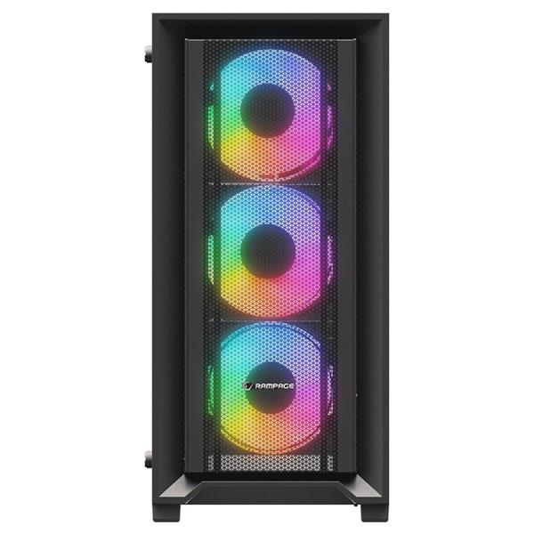 RAMPAGE 750W 80+ BRONZE VOYAGER 4-RGB FANLI GAMING MID-TOWER PC KASASI