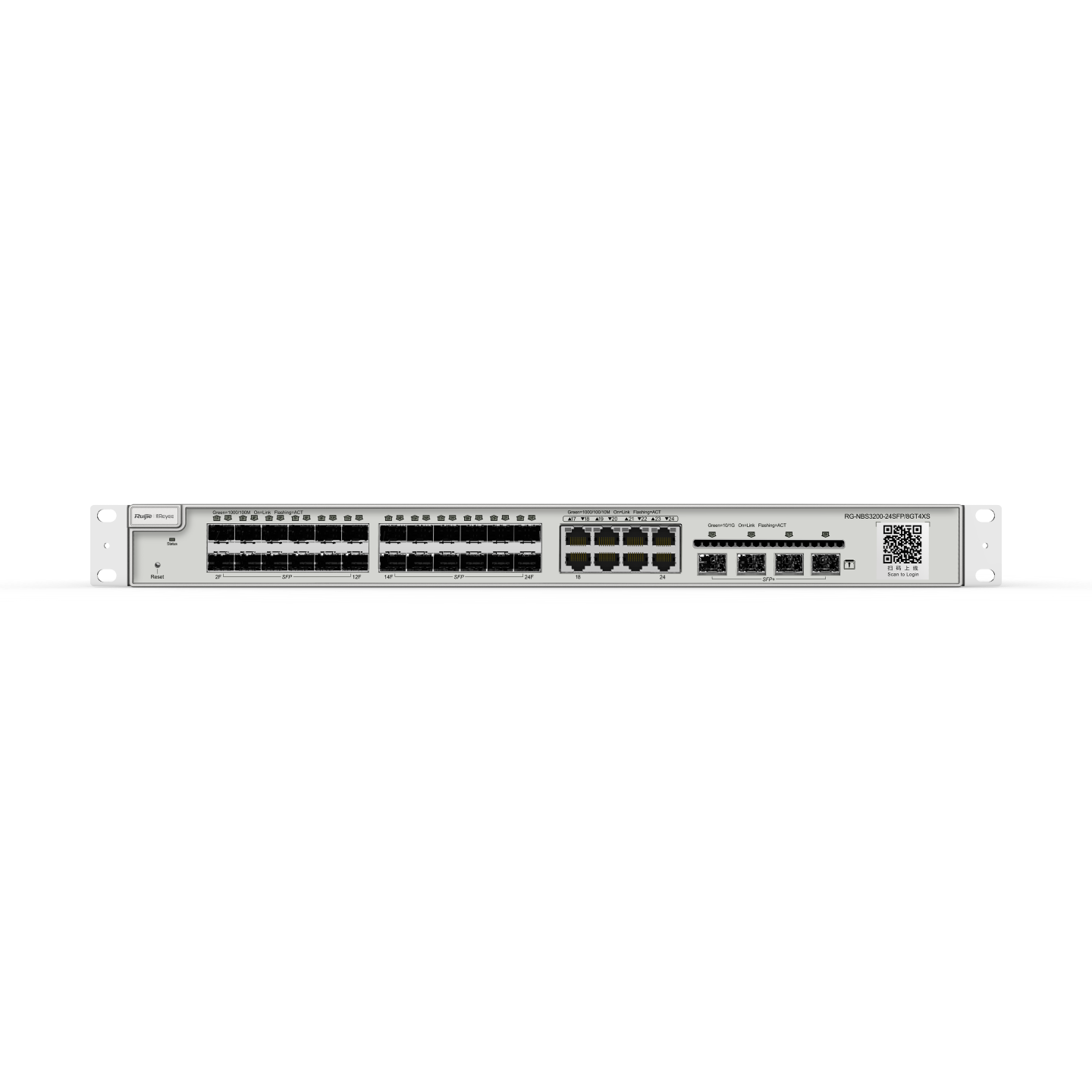 RUIJIE 24port GIGABIT 24X SFP / 4X 10GbE Yönetilebilir Switch RG-NBS3200-24SFP/8GT4XS