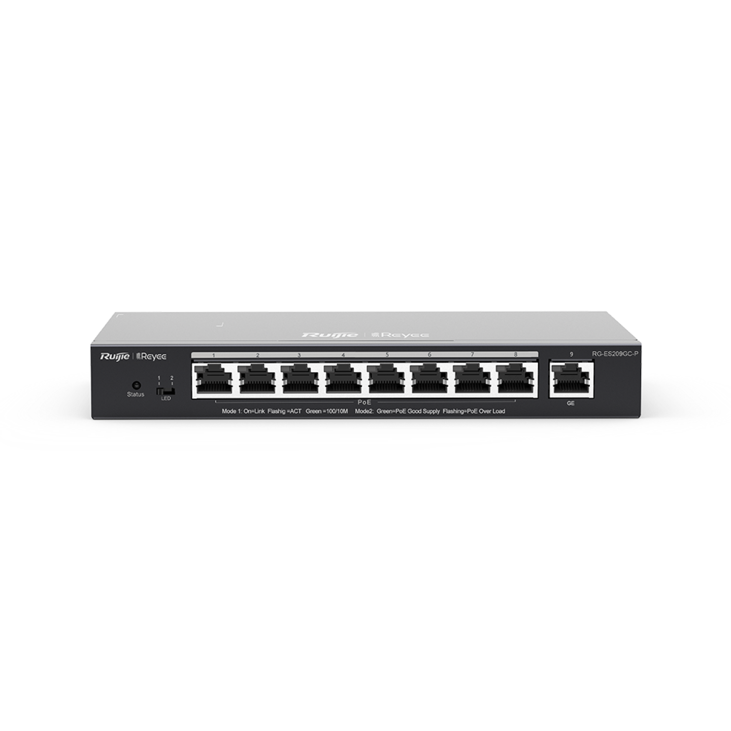 RUIJIE 8port 120w FULL PoE REYEE GIGABIT Yönetilebilir Switch Masaüstü RG-ES209GC-P