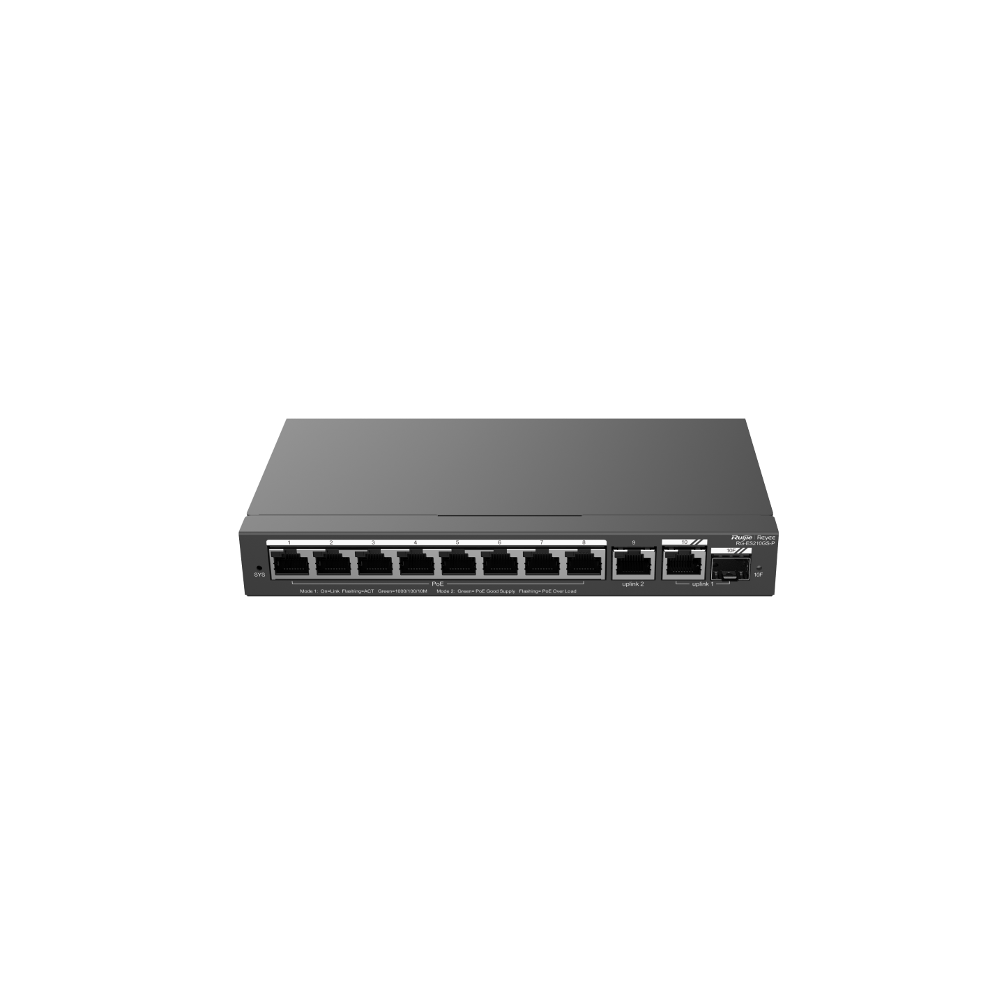 RUIJIE 8port PoE 120w 1-SFP Gigabit Yönetilebilir Switch RG-ES210GS-P