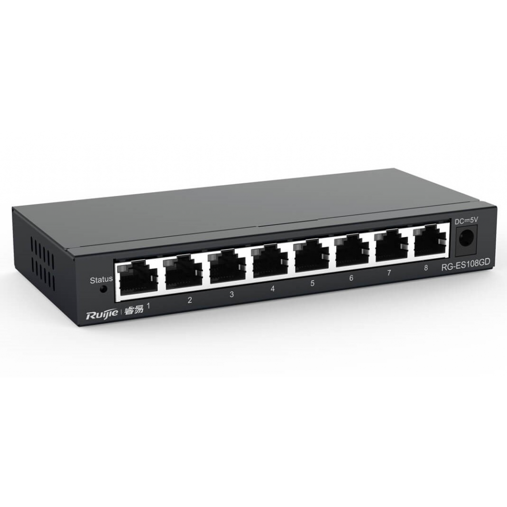 RUIJIE REYEE RG-ES108GD 8 Port GigaBit Switch  Metal Kasa
