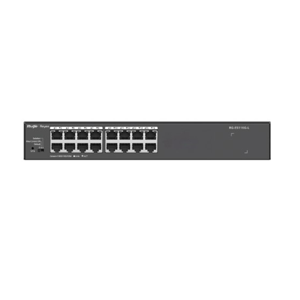 RUIJIE REYEE RG-ES116G-L 16Port GigaBit Switch  Metal Kasa