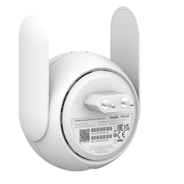 RUIJIE RG-EW1200R AC1200 Dual Band Mesafe Genişletici EV Ofis Tipi Priz Tip