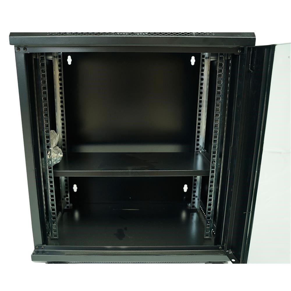 Racksan ML-6412S 12U Duvar Tipi Kabinet (600-530-400) Raf+Fan+Priz
