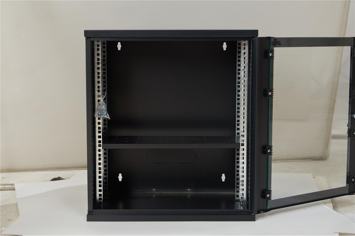 Racksan SE-6412S 12U Duvar Tipi Kabinet (600-530-400) Raf+Fan+Priz