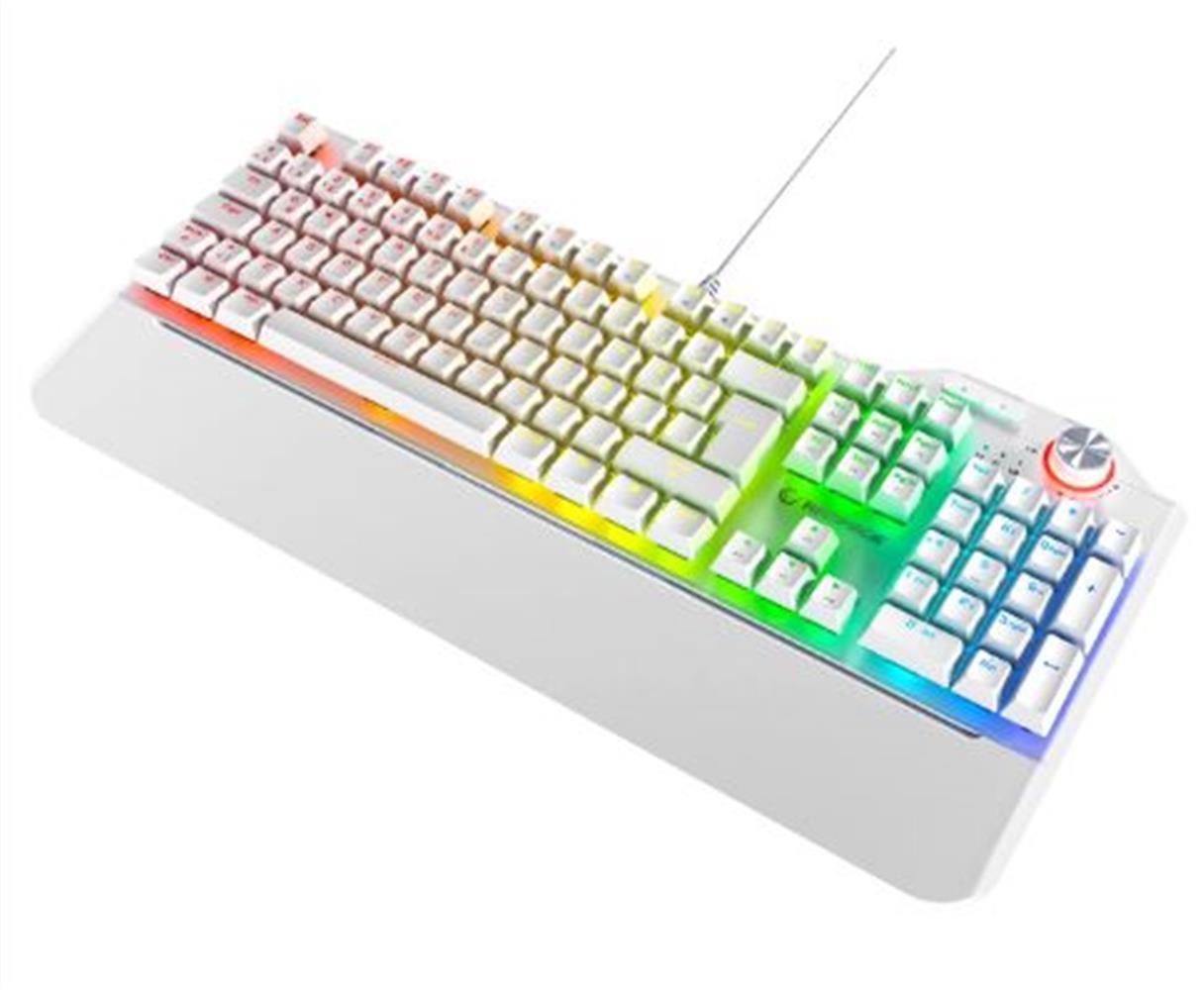 Rampage Hydra R6 Full Color RGB LED Beyaz Gaming Pro Red Switch Q Aluminyum Kaplama  Mekanik Klavye