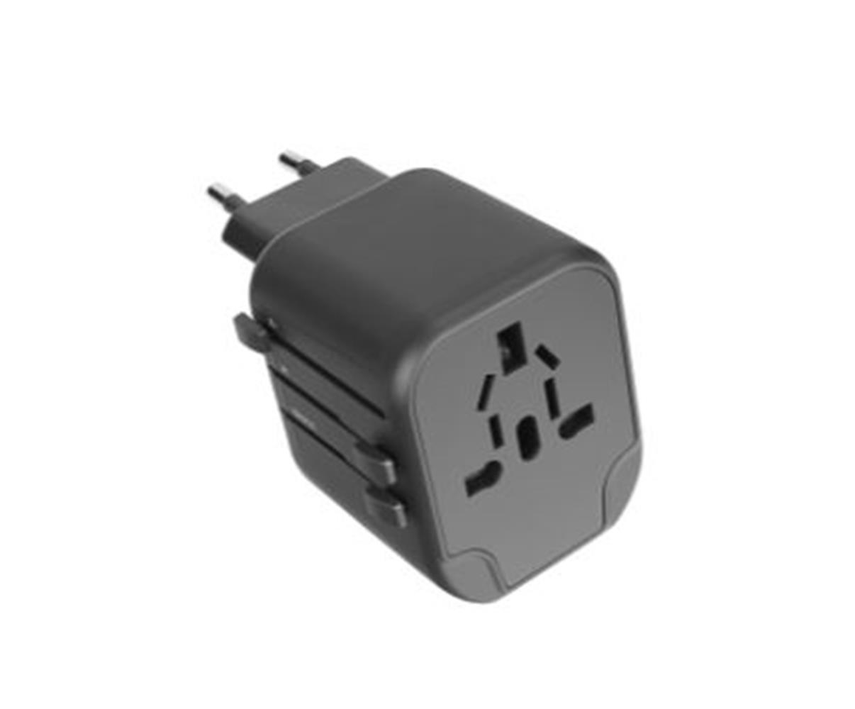 S-link SW-KC028 2-USB 2.4A Yedek Akım Sigortalı 100-240V Universal Çevirici Priz Adaptör