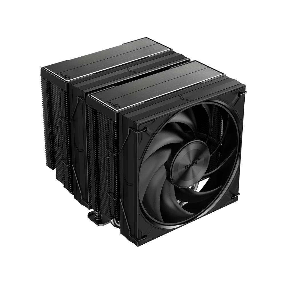 SAMA A60B, Black, 2x120mm MONO Fan, Kule Tipi Hava Soğutma, 6 adet Gelişmiş Siyah Kaplamalı Bakır Isı Borusu, CPU Fan (AMD ve INTEL Tüm işlemciler ile uyumlu)