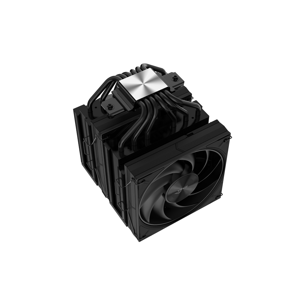 SAMA A60B, Black, 2x120mm MONO Fan, Kule Tipi Hava Soğutma, 6 adet Gelişmiş Siyah Kaplamalı Bakır Isı Borusu, CPU Fan (AMD ve INTEL Tüm işlemciler ile uyumlu)