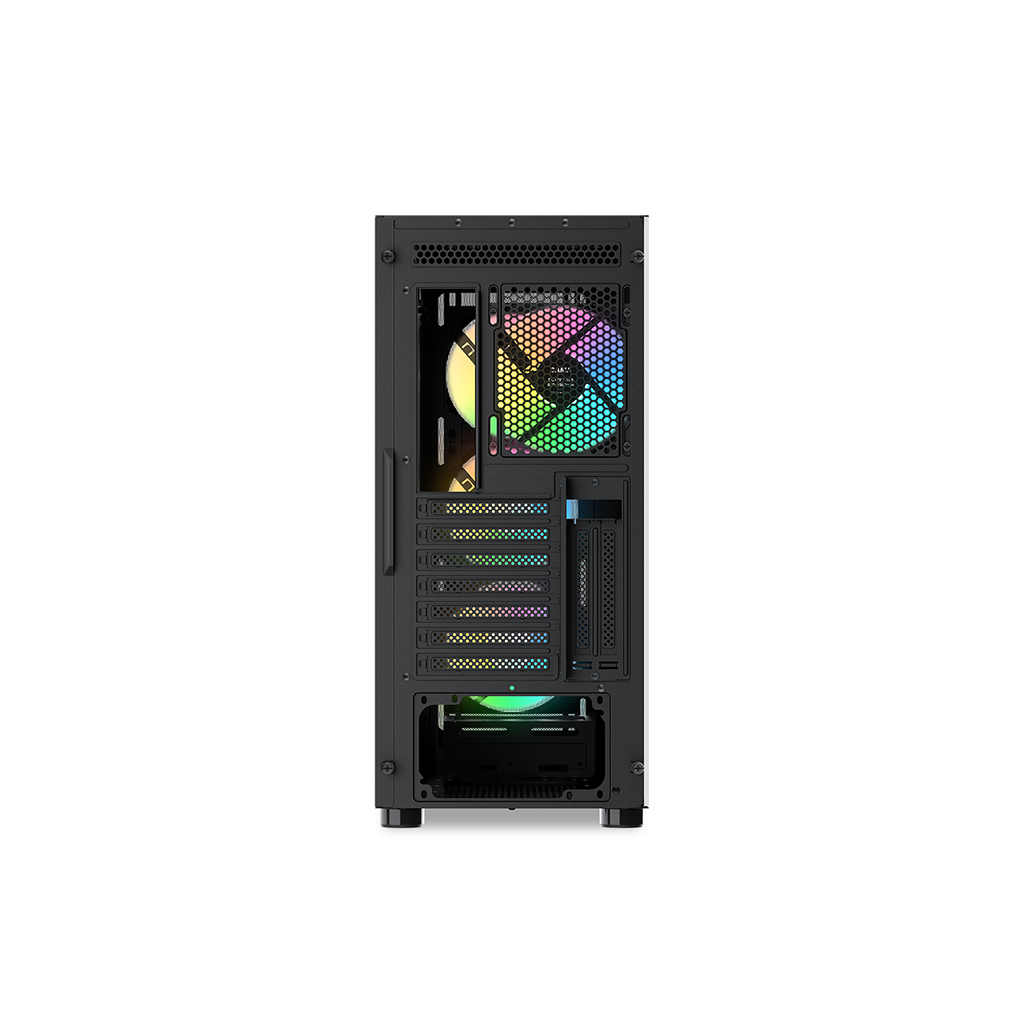 SAMA S40BK Black, H700BK 700W, 80 PLUS, Tempered Glass Panel, Mesh Ön Panel, Type-C, 4x120mm ARGB Fan, ATX, GAMING KASA
